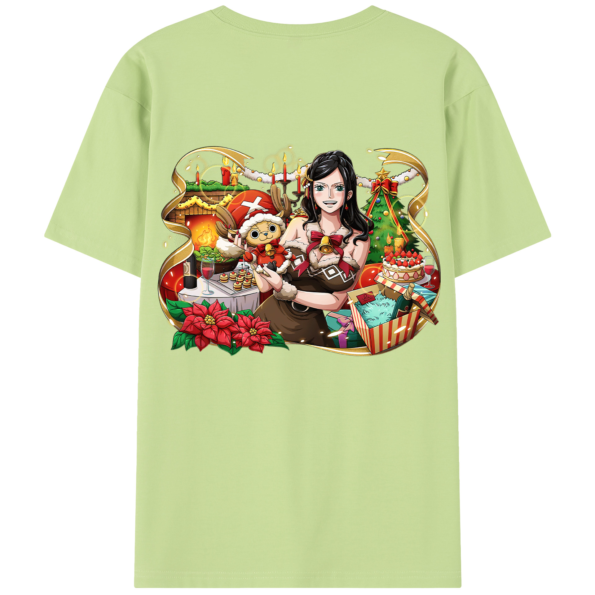 ワンピース ニコ・ロビン ONE PIECE Nico Robin 綿100％半袖Tシャツ（背面プリント）
